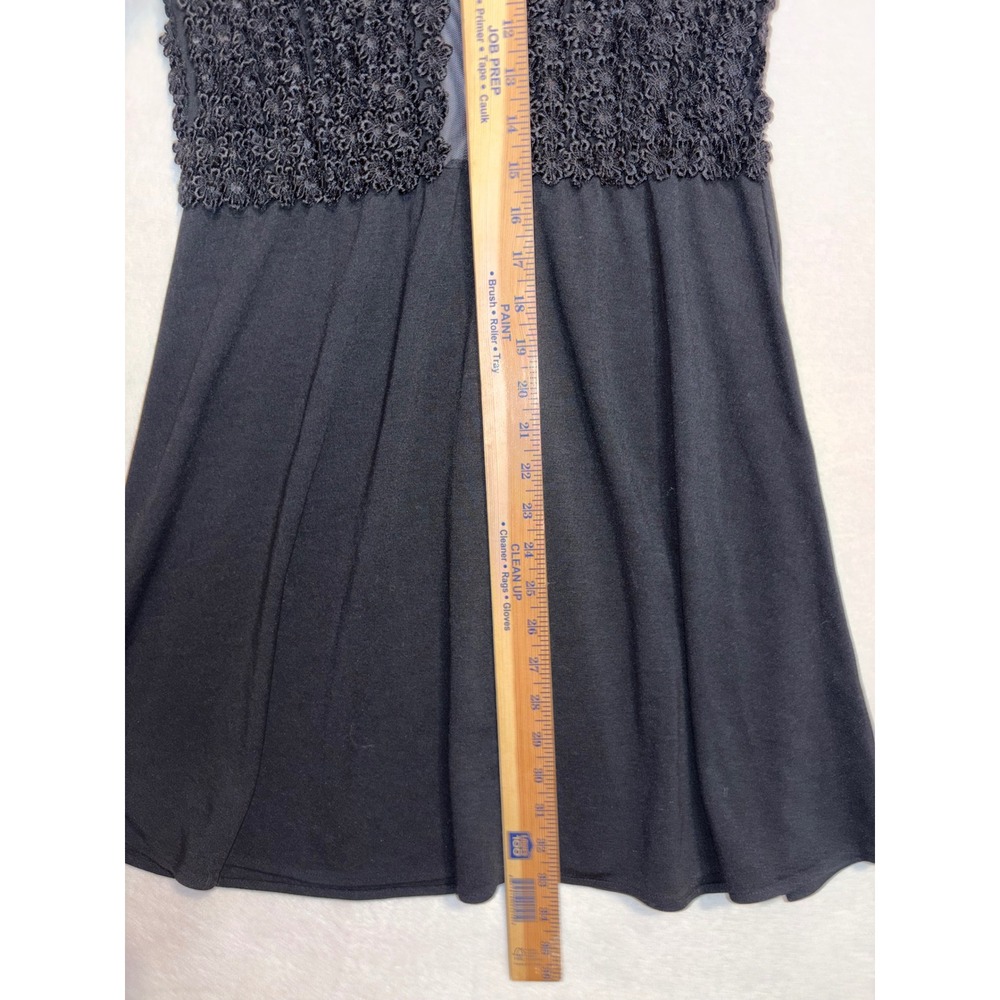 For Love & Lemons Black Sheer Mesh Floral Lace Mini Dress Size M skater daisy - Picture 10 of 12